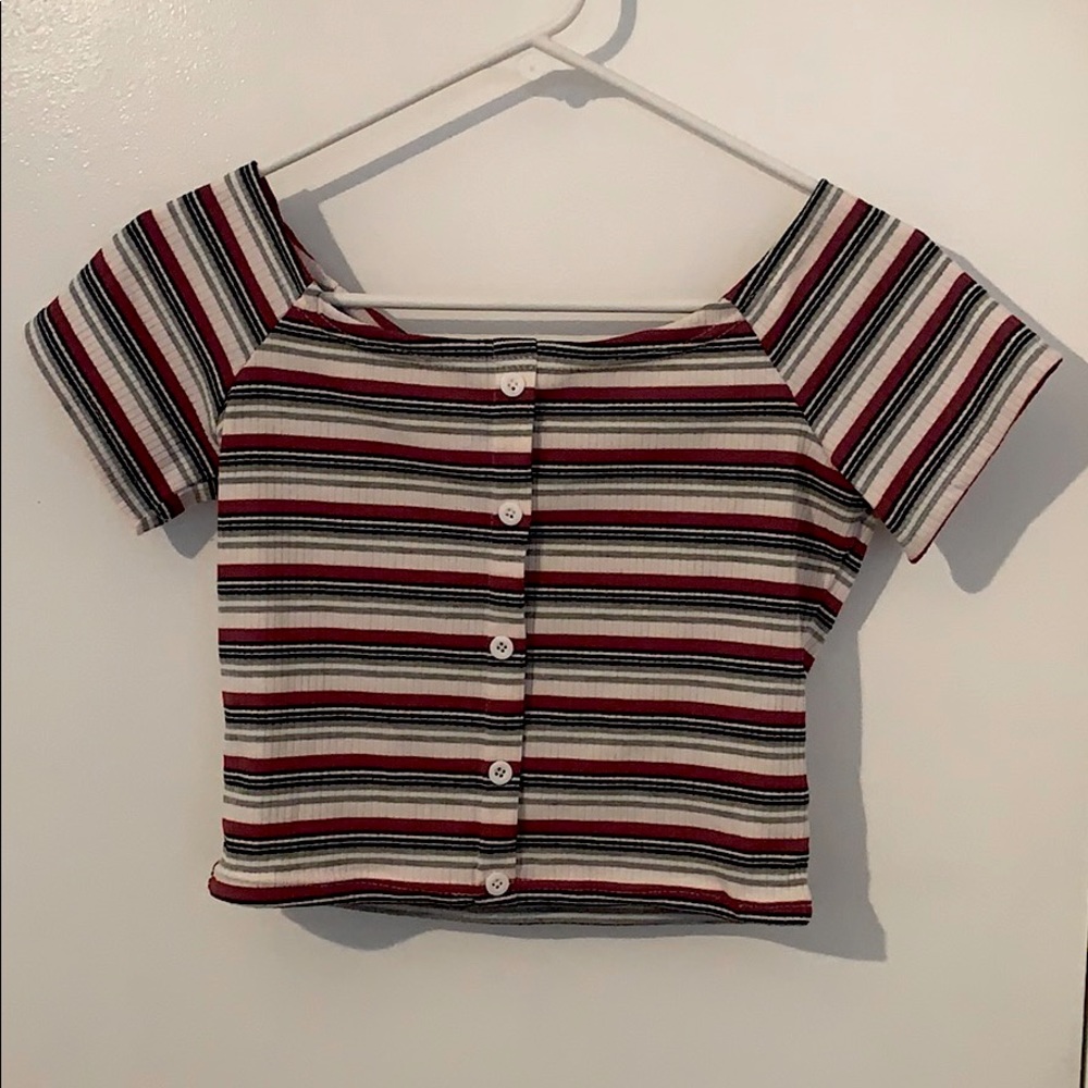 Off-the-shoulder crop top